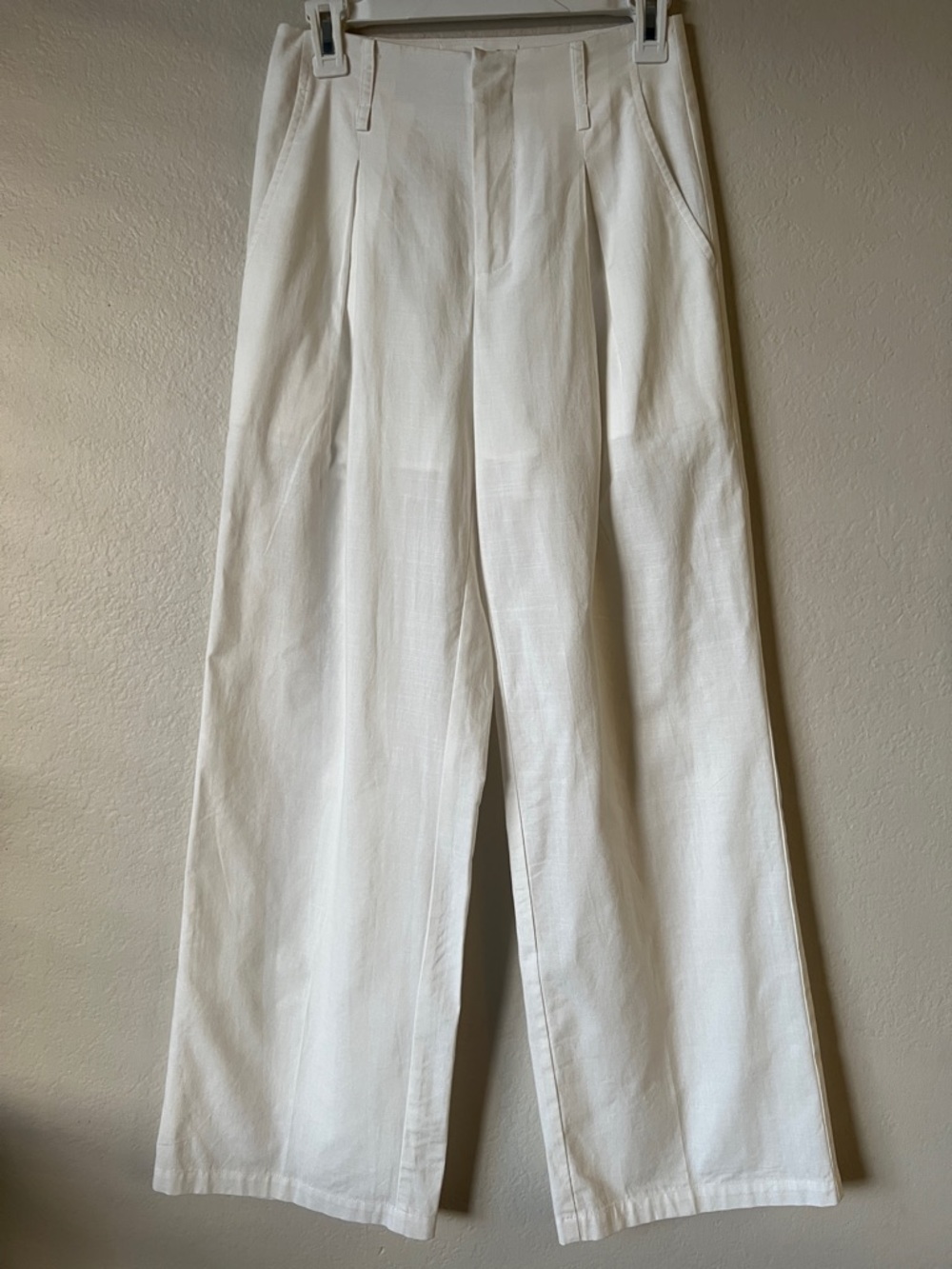 Wide Leg Women's Pants in White